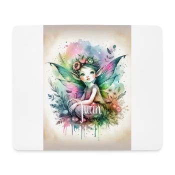 Leprechaun - Pixies - Blumen, Aquarell & Fee - Mousepad (Querformat) - Weiß - Vorne