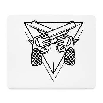 Skrupelloser Revolver Kartellboss - Mousepad (Querformat) - Weiß - Vorne