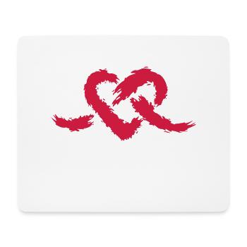Herz Knoten Liebe Romantisch - Mousepad (Querformat) - Weiß - Vorne