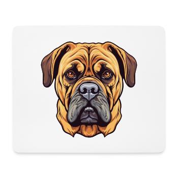 Bullmastiff Hunderasse Aquarell Karikatur Kawaii Co - Mousepad (Querformat) - Weiß - Vorne