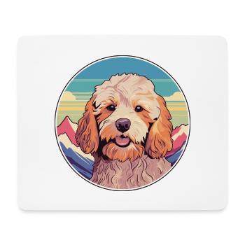 Cockapoo Hunderasse Cartoon Kawaii Aquarell - Mousepad (Querformat) - Weiß - Vorne