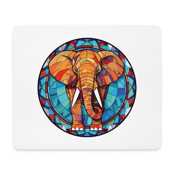 Elefant Bunte Aquarell-Tierillustration - Mousepad (Querformat) - Weiß - Vorne