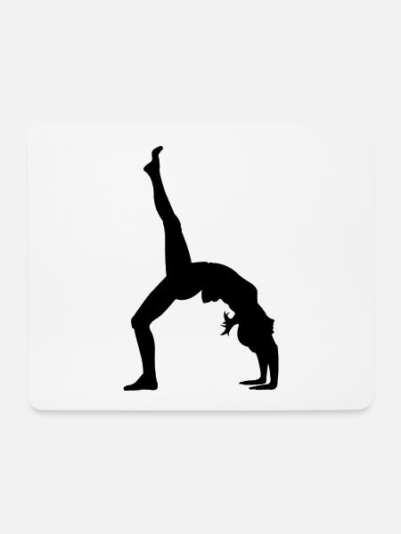 Gymnastik Tänzerin - Mousepad (Querformat) - Weiß