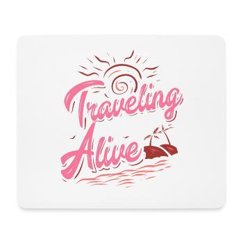 Fernweh Weltkarte Reisen Geschenk Weltenbummler - Mousepad (Querformat) - Weiß - Vorne