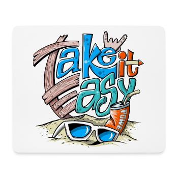TAKE IT EASY - COOLE STRANDPRODUKTE FÜR ALLE - Mousepad (Querformat) - Weiß - Vorne