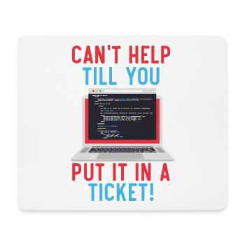 I.T. Ich bin nur wegen des Cache hier - Mousepad (Querformat) - Weiß - Vorne