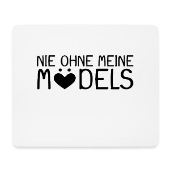 Nie ohne meine Mädels - Mousepad (Querformat) - Weiß - Vorne