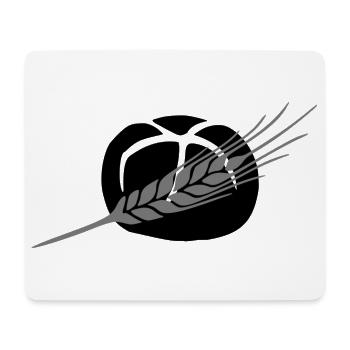 Broetchen Getreide Korn 2farbig änderbar - Mousepad (Querformat) - Weiß - Vorne