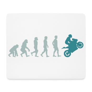 Evolution Motorrad fahren - Mousepad (Querformat) - Weiß - Vorne