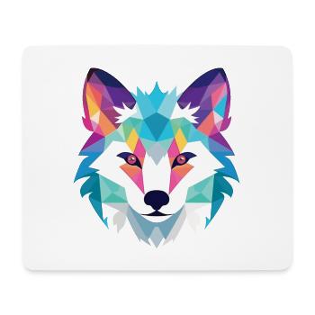 Polarfuchs Bunte Aquarell-Tierillustration - Mousepad (Querformat) - Weiß - Vorne