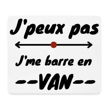 Design "I can't I bar't myself in van" - Mousepad (Querformat) - Weiß - Vorne