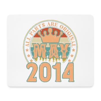 Mai 2014. Mai 2014 Geburtstagsgeschenk. Mai 2014 - Mousepad (Querformat) - Weiß - Vorne
