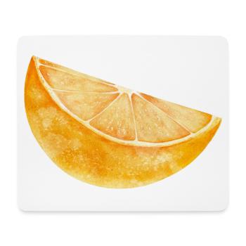 Orange - Mousepad (Querformat) - Weiß - Vorne