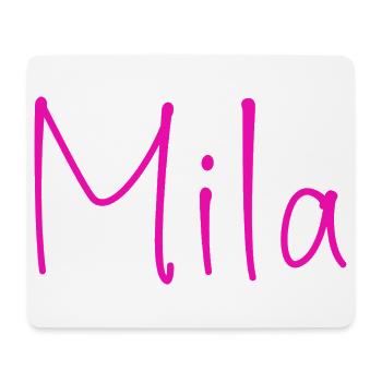 Mila Neon Script - Mousepad (Querformat) - Weiß - Vorne