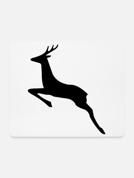 Springender Bock - Mousepad (Querformat) - Weiß