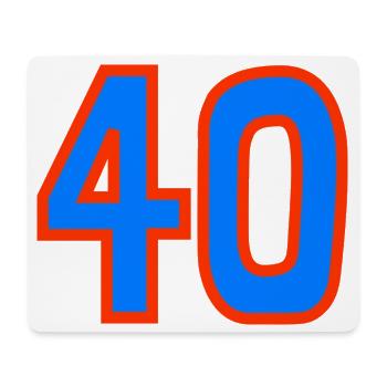 40. 40 JAHRE. 40-JÄHRIGES JUBILÄUM. 40-JÄHRIGES JUBILÄUM. - Mousepad (Querformat) - Weiß - Vorne