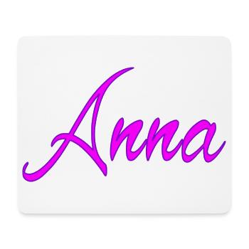 Anna Neon Schrift - Mousepad (Querformat) - Weiß - Vorne