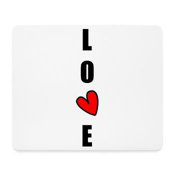 ICH LIEBE DICH. ICH LIEBE DICH. LIEBE. LIEBE. HERZ. - Mousepad (Querformat) - Weiß - Vorne