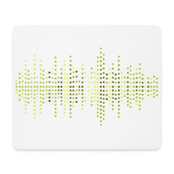 Equalizer Grün Gelb - Mousepad (Querformat) - Weiß - Vorne