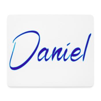 Daniel Signatur Blau Script - Mousepad (Querformat) - Weiß - Vorne