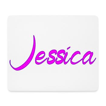 Jessica Neon Script Pink - Mousepad (Querformat) - Weiß - Vorne