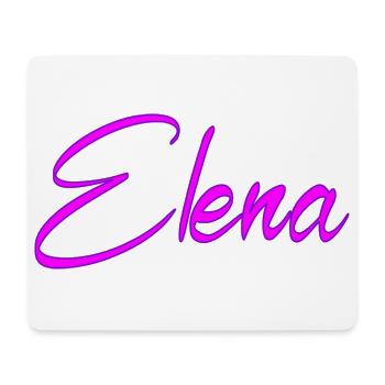 Elena Neon Pink Script - Mousepad (Querformat) - Weiß - Vorne