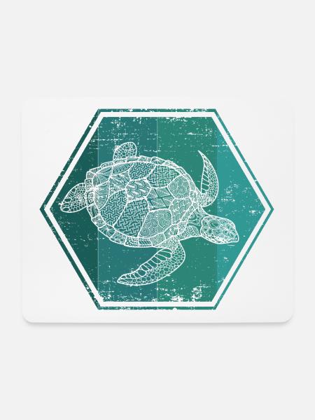 Schildkröte - Mousepad (Querformat) - Weiß