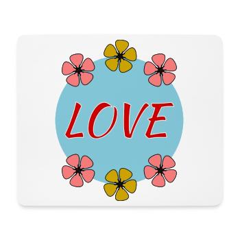 LIEBE. VALENTINSTAG. ICH LIEBE DICH. ICH LIEBE DICH. LIEBE - Mousepad (Querformat) - Weiß - Vorne