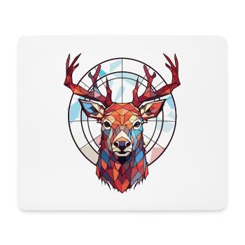 Rothirsch Bunte Aquarell-Tierillustration - Mousepad (Querformat) - Weiß - Vorne