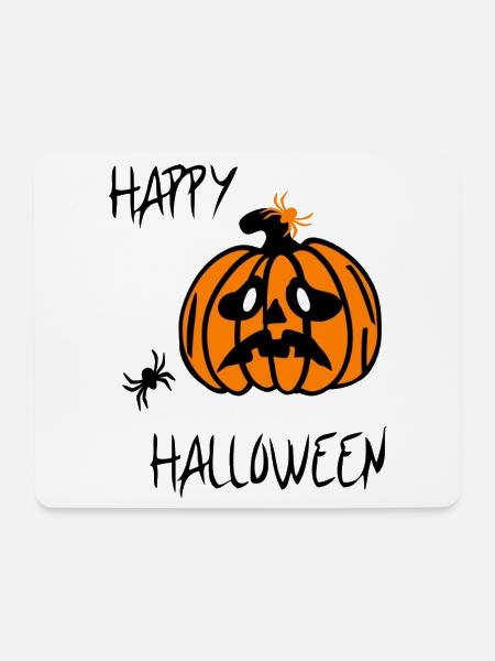 happy halloween, Kürbis - Mousepad (Querformat) - Weiß