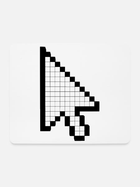 Computer Mauszeiger - Mousepad (Querformat) - Weiß