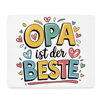 Opa ist der Beste - Mousepad (Querformat) - Weiß - Vorne