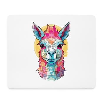 Lamas Bunte Aquarell-Tier-Haustier-Illustration - Mousepad (Querformat) - Weiß - Vorne