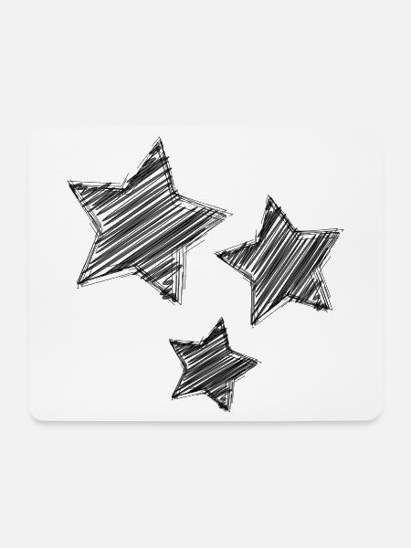 STERN. STERN. STERNE. FEST. JAHRESTAG. WEIHNACHTEN - Mousepad (Querformat) - Weiß