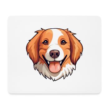 Nederlandse Kooikerhondje Hunderasse Aquarell Auto - Mousepad (Querformat) - Weiß - Vorne