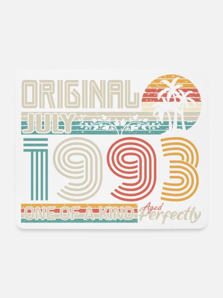 Juli 1993 Geburtstag Juli 1993 Geschenk - Mousepad (Querformat) - Weiß