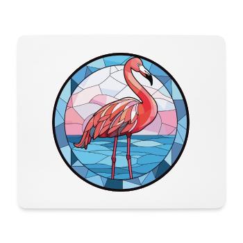 Flamingo Bunte Aquarell-Tierillustration - Mousepad (Querformat) - Weiß - Vorne