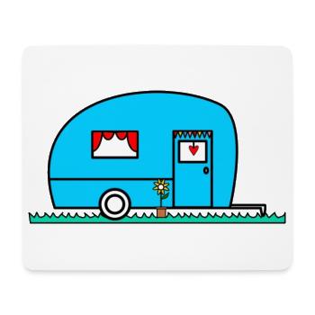 WOHNWAGEN. VAN. VAN. CAMPING CAR. - CAMPING. - ICH WAR HIER. - HUMOR. - Mousepad (Querformat) - Weiß - Vorne