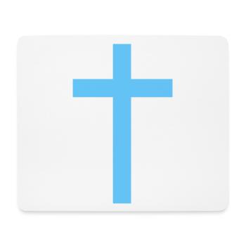 simple cross - Mousepad (Querformat) - Weiß - Vorne