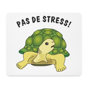 pas de stress - Mousepad (Querformat) - Weiß - Vorne