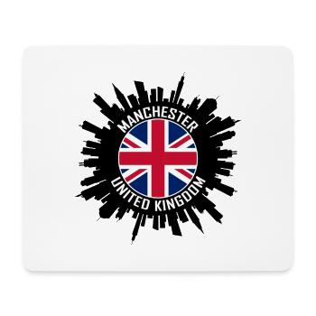 Manchester Skyline UK Flagge Reisesouvenir - Mousepad (Querformat) - Weiß - Vorne