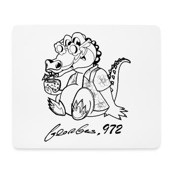 Georges Basic Schwarz - Mousepad (Querformat) - Weiß - Vorne