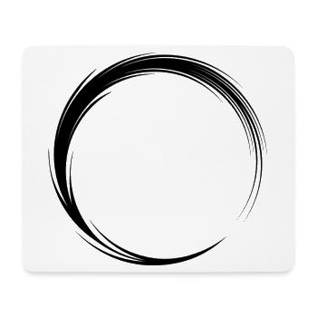 Kreis Symbol Form Schwarz - Mousepad (Querformat) - Weiß - Vorne