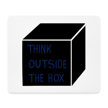 Think outside the box - Mousepad (Querformat) - Weiß - Vorne
