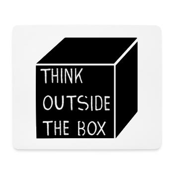 THINK OUTSIDE THE BOX - Mousepad (Querformat) - Weiß - Vorne