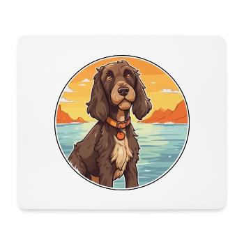 Pudelpointer Hund Rasse Cartoon Kawaii Clipart Hund - Mousepad (Querformat) - Weiß - Vorne