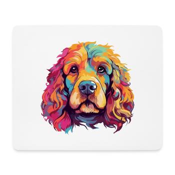 Cockapoo Hunderasse Aquarell Karikatur Kawaii Farbe - Mousepad (Querformat) - Weiß - Vorne