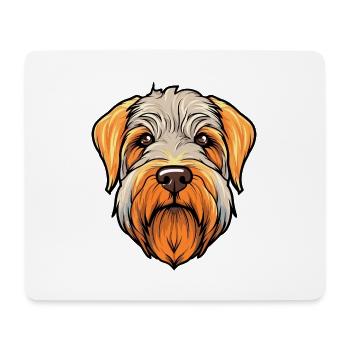 Weich beschichtete Wheaten Terrier Hunderasse Aquarell C - Mousepad (Querformat) - Weiß - Vorne
