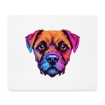 Border Terrier Hunderasse Aquarell Karikatur Kawaii - Mousepad (Querformat) - Weiß - Vorne