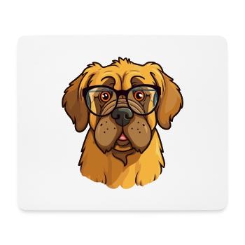 Mastiffs Hunderasse Aquarell Cartoon Kawaii Glas - Mousepad (Querformat) - Weiß - Vorne
